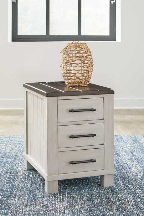 Darborn Gray/brown Chairside End Table - Ella Furniture