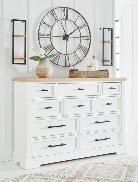 Ashbryn White/natural Dresser - Ella Furniture