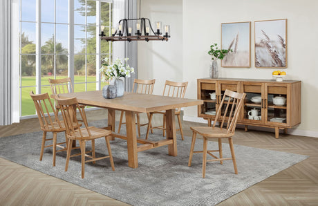 Middleton Natural Brown Extension Leaf Dining Room Set
