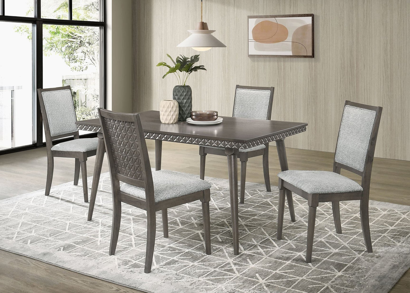 Onslow Dark Gray 59-inch Rectangular Dining Set