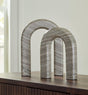 Keithton Taupe Sculpture Set (Set Of 2) - Ella Furniture