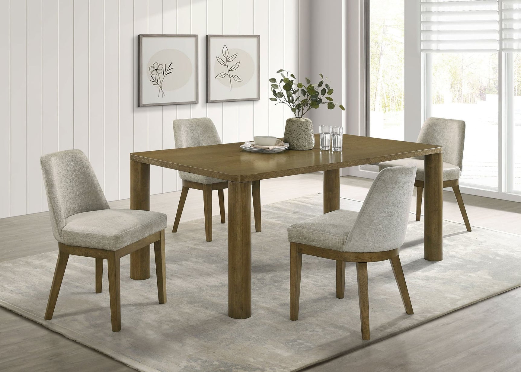 Castlewood Brown Oak 71-inch Rectangular Dining Room Set