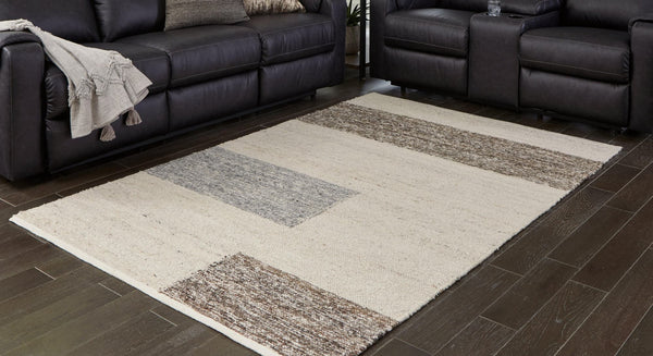 Barus Beige Brown Gray 5' X 7' Rug