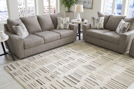 Leesdale Ivory Brown Black 8' X 10' Rug