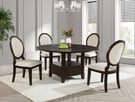 Twyla Dark Cocoa 60-inch Round Wood Dining Room Set