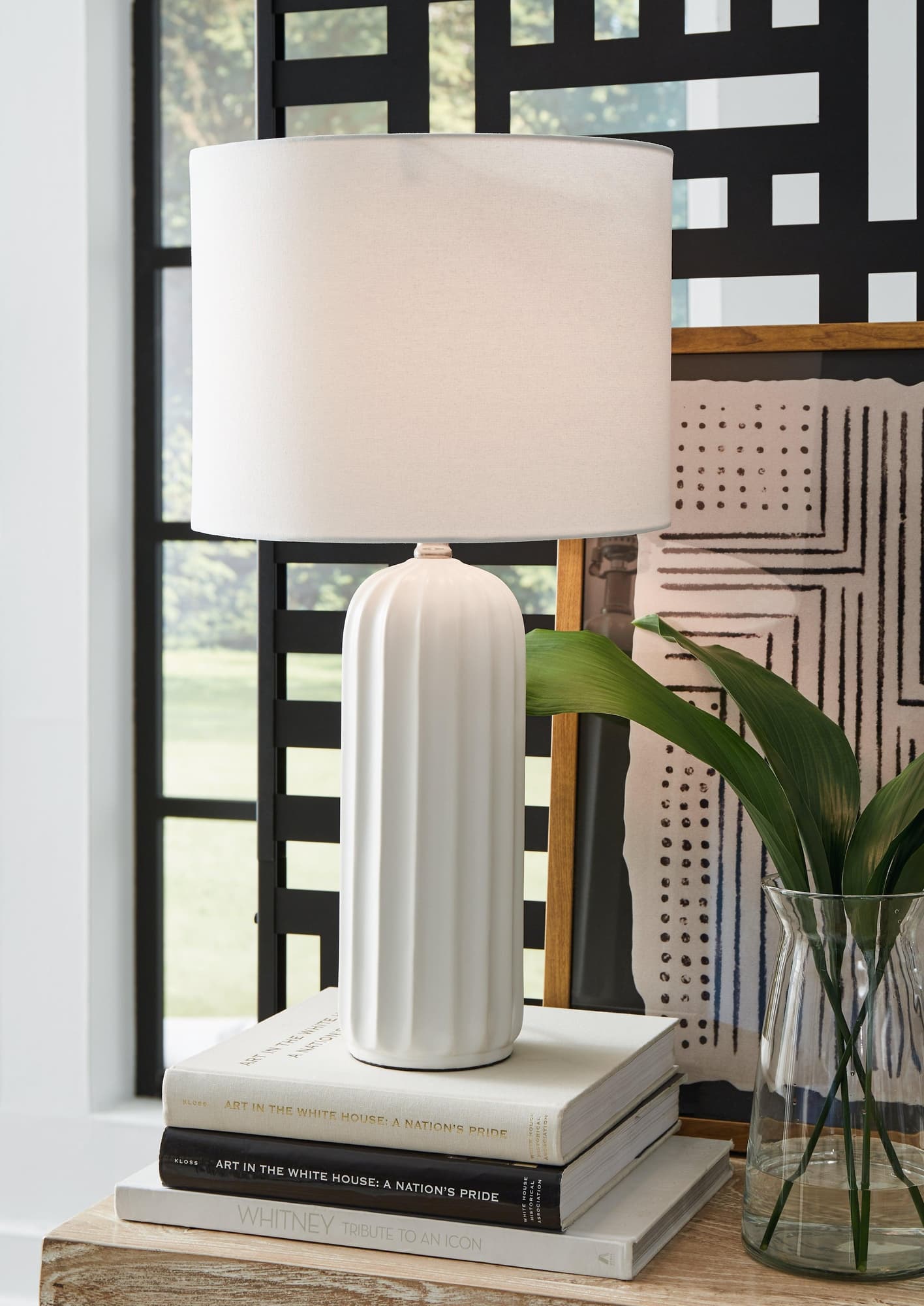 Clarkland White Table Lamp (Set of 2)