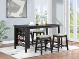 Elliston Dark Grey Counter Height Set