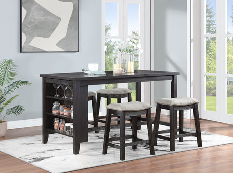 Elliston Dark Grey Counter Height Set