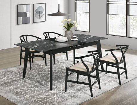 Crestmont Black Extension Leaf Dining Room Set