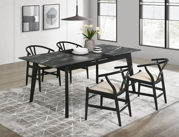 Crestmont Black Extension Leaf Dining Room Set