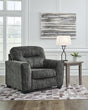 Lonoke Gunmetal Velvet Oversized Chair