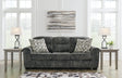 Lonoke Gunmetal Velvet Sofa