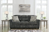 Lonoke Gunmetal Velvet Sofa