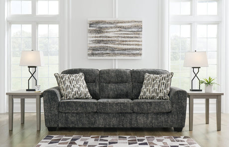 Lonoke Gunmetal Velvet Sofa
