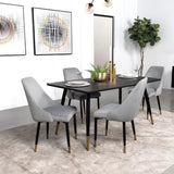 Zetta Black Rectangular 60-inch Wood Dining Room Set