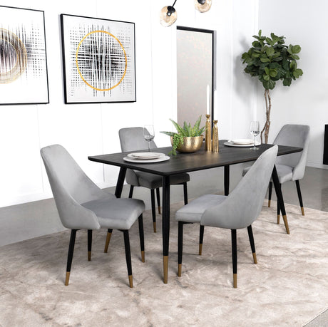 Zetta Black Rectangular 60-inch Wood Dining Room Set