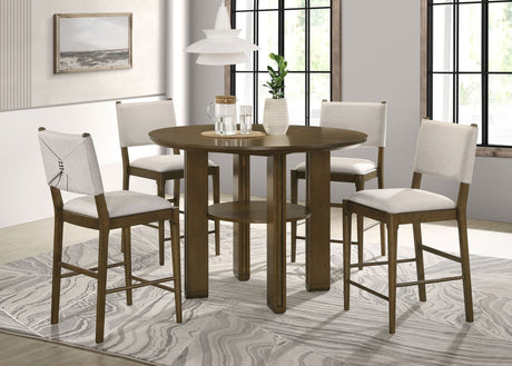 Ottowa Brown Round Counter Height Set