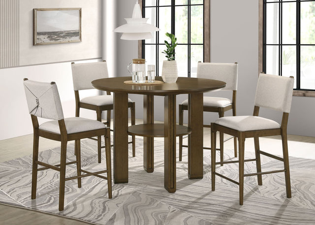 Ottowa Brown Round Counter Height Set