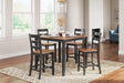Gesthaven Natural Brown Counter Height Dining Table And 4 Barstools (Set of 5)