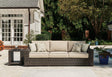 Coastline Bay Brown Outdoor Sofa With Cushion