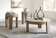 Guystone Light Brown Table (Set of 3)