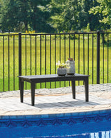 Hyland Wave Black Outdoor Coffee Table