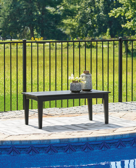 Hyland Wave Black Outdoor Coffee Table