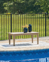Hyland Wave Driftwood Outdoor Coffee Table