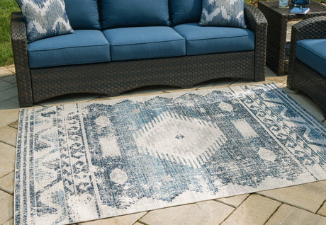 Daddridge Blue Gray Ivory 8' X 10' Rug