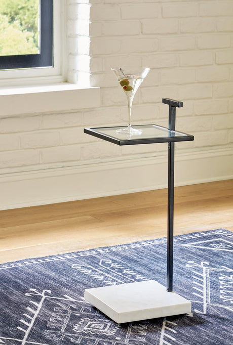 Mannill Black White Accent Table
