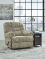 Movie Man Taupe Velvet Recliner