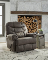 Camera Time Gunmetal Faux Leather Recliner
