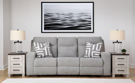Biscoe Pewter Textured,nuvella® Power Reclining Sofa