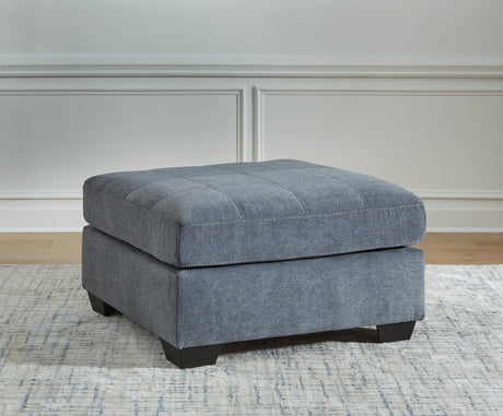 Marleton Denim Microfiber Oversized Accent Ottoman
