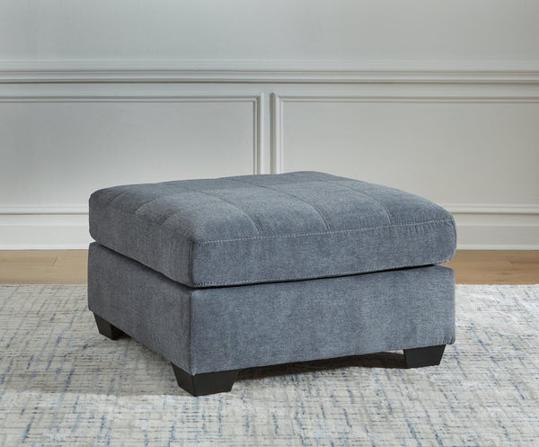 Marleton Denim Microfiber Oversized Accent Ottoman
