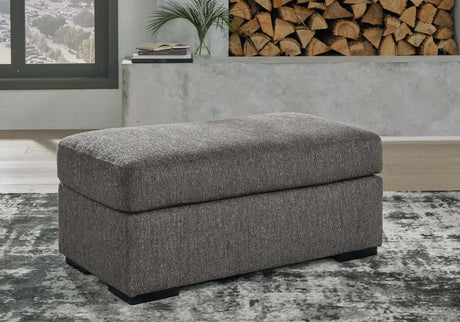 Gardiner Pewter Chenille Ottoman