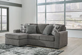 Gardiner Pewter Chenille Sofa Chaise