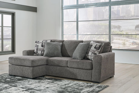 Gardiner Pewter Chenille Sofa Chaise