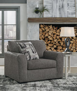 Gardiner Pewter Chenille Oversized Chair