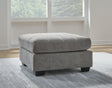 Marleton Gray Microfiber Oversized Accent Ottoman
