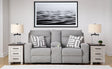 Biscoe Pewter Textured,nuvella® Power Reclining Loveseat