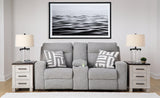 Biscoe Pewter Textured,nuvella® Power Reclining Loveseat
