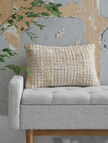 Hathby Tan White Pillow (Set of 4)