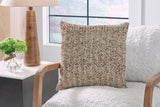 Vorlane Tan Brown White Pillow (Set of 4)