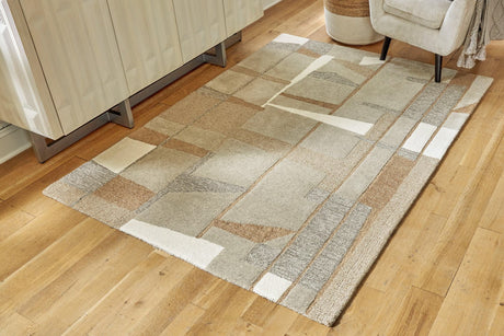 Abbotton Taupe Gray Caramel 5' X 7' Rug