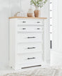 Ashbryn White Natural Chest Of Drawers