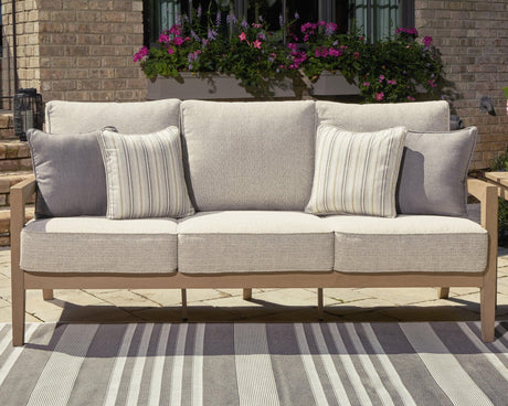 Hallow Creek Driftwood Outdoor Sofa With Cushion