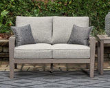 Hillside Barn Gray Brown Outdoor Loveseat With Cushion