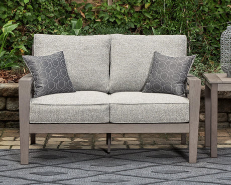 Hillside Barn Gray Brown Outdoor Loveseat With Cushion