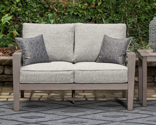 Hillside Barn Gray Brown Outdoor Loveseat With Cushion